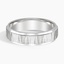 18K White Gold Beveled Edge Aspen 5.5mm Wedding Ring, smalltop view