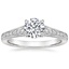 Round Art Deco Inspired Diamond Ring Setting 