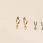 14K Yellow Gold Baguette Diamond Drop Huggie Earrings, smalladditional view 2