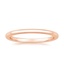 14K Rose Gold Petite Comfort Fit Wedding Ring, smalltop view