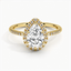 18K Yellow Gold Cambria Diamond Ring, smalltop view