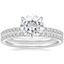 18KW Moissanite Luxe Ballad Perfect Fit Diamond Bridal Set, smalltop view