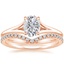 14KR Moissanite Reverie Ring with Flair Diamond Ring (1/6 ct. tw.), smalltop view