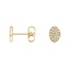 14K Yellow Gold Oval Pavé Diamond Stud Earrings, smalladditional view 1