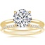 18K Yellow Gold Petite Elodie Ring with Whisper Diamond Ring (1/10 ct. tw.)