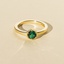 18K Yellow Gold Hex Lab Created Emerald Signet Ring, smalladditional view 2