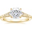 Yellow Gold Moissanite Valentina Diamond Ring