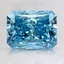 1.95 Ct. Fancy Vivid Blue Radiant Lab Created Diamond