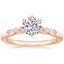 14K Rose Gold Rochelle Diamond Ring, smalltop view