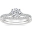 18K White Gold Serenity Diamond Ring with Petite Curved Diamond Ring (1/10 ct. tw.)