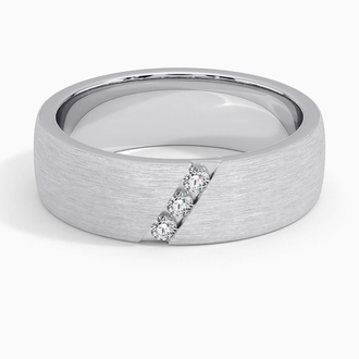 Diagonal Diamond Men's Ring