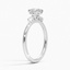 18K White Gold Perfect Fit Three Stone Diamond Ring, smallside view