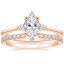14K Rose Gold Luminesce Diamond Ring with Sia Diamond Ring (1/8 ct. tw.)