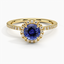 Yellow Gold Sapphire Waverly Diamond Ring (1/2 ct. tw.)