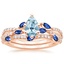 14KR Aquamarine Luxe Willow Sapphire and Diamond Bridal Set (1/4 ct. tw.), smalltop view