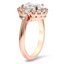Rose Gold Oval Halo Diamond Ring with Accents, smallview