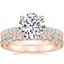 14K Rose Gold Sienna Diamond Ring (2/5 ct. tw.) with Sienna Eternity Diamond Ring (7/8 ct. tw.)