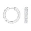 14K White Gold Emerald Cut Lab Created Diamond Hoop Earrings (2 7/8 ct. tw.), smalladditional view 1