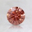 0.72 Ct. Fancy Orangy Pink Round Lab Created Diamond