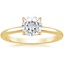18KY Moissanite Elodie Ring, smalltop view
