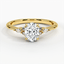 18K Yellow Gold Nadia Diamond Ring, smalltop view