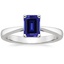 Sapphire Petite Tapered Trellis Ring in 18K White Gold