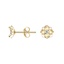 14K Yellow Gold Magnolia Diamond Earrings, smalladditional view 1