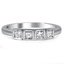 Custom Brushed Princess Diamond Wedding Ring