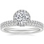 Platinum Waverly Diamond Ring (1/2 ct. tw.) with Ballad Eternity Diamond Ring (1/3 ct. tw.)