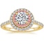 18K Yellow Gold Soleil Diamond Ring with Pink Lab Diamond Accents (1/2 ct. tw.), smalltop view