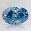 1.07 Ct. Fancy Vivid Blue Oval Lab Created Diamond