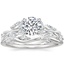 18K White Gold Secret Garden Diamond Ring (1/2 ct. tw.) with Winding Willow Diamond Ring (1/8 ct. tw.)