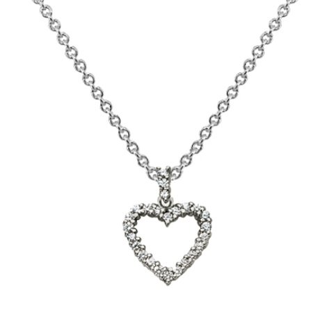 3 heart diamond pendant