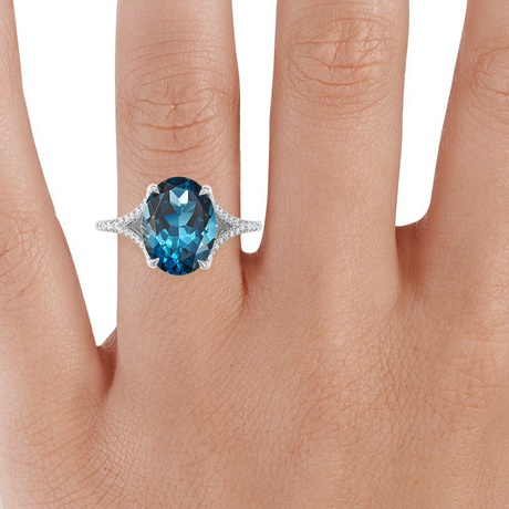 Soiree London Blue Topaz and Diamond Cocktail Ring - Brilliant Earth