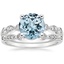 18KW Aquamarine Tiara Diamond Bridal Set (1/5 ct. tw.), smalltop view