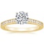 18K Yellow Gold Starlight Diamond Ring, smalltop view