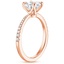 14K Rose Gold Elena Diamond Ring, smallside view
