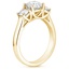 18K Yellow Gold Three Stone Trellis Diamond Ring (1/2 ct. tw.), smallside view
