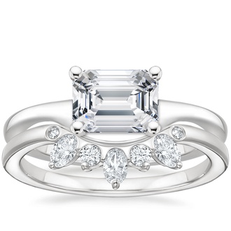 18K White Gold Lévita Ring with Illusia Diamond Ring