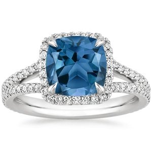 London Blue Topaz Fortuna Ring (1/2 ct. tw.) in 18K White Gold ...