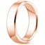 14K Rose Gold 6.5mm Tiburon Wedding Ring, smallside view