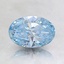0.74 Ct. Fancy Intense Greenish Blue Oval Lab Created Diamond