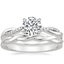18K White Gold Petite Twisted Vine Diamond Ring (1/8 ct. tw.) with Twisted Vine Ring