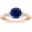 14KR Sapphire Verbena Diamond Ring, smalltop view