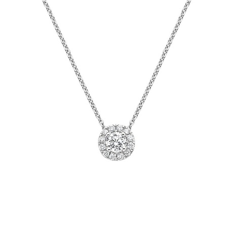 diamond solitaire necklace with halo