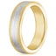 18K Yellow Gold Mixed Metal Mojave Matte Wedding Ring, smallside view