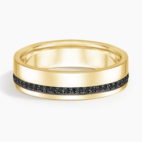 ADA Band, Gold 6.5 / Yellow Gold / Black Diamonds