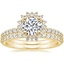 18K Yellow Gold Twilight Diamond Ring with Petite Shared Prong Diamond Ring (1/4 ct. tw.)