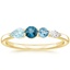 Yellow Gold Blue Ombre Ring 