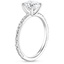 18KW Moissanite Adeline Diamond Ring, smalltop view